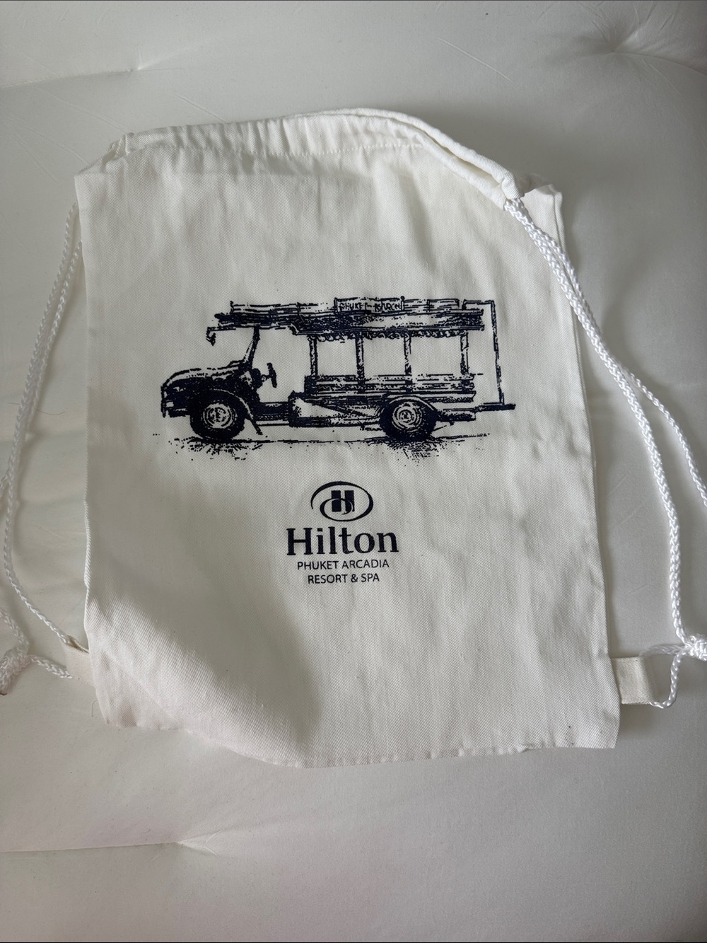 Hilton Phuket Arcadia Resort & Spa White Drawstring Bag